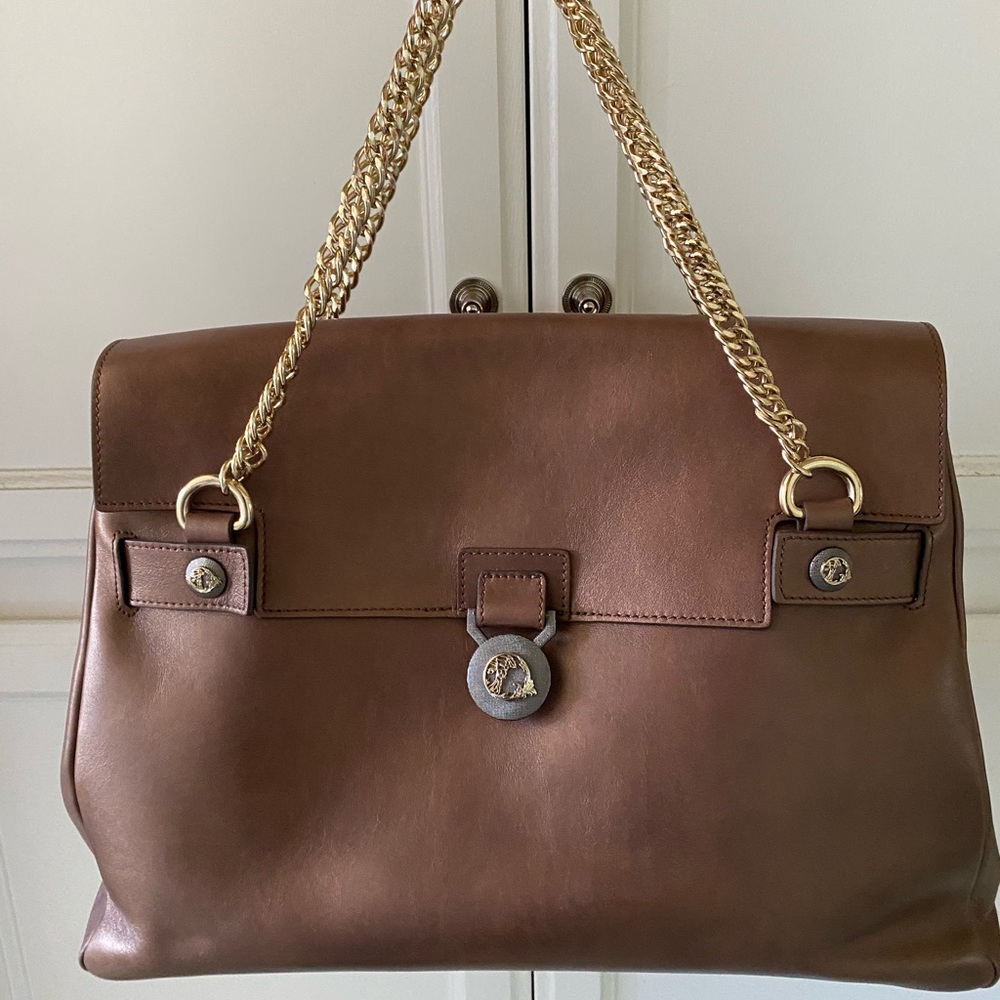 Versace Vitelo Perlato Handbag